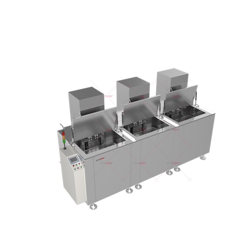 手动三槽带抛动超声波清洗机